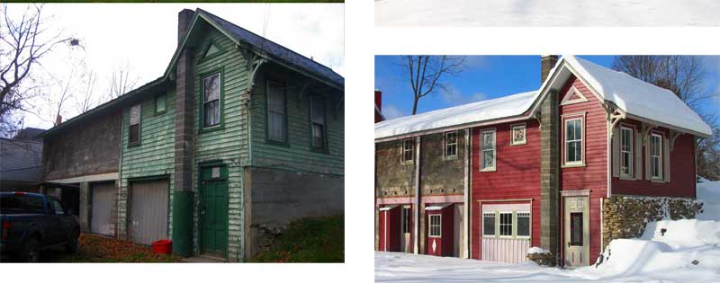2010 before, 2013 after, back of former outbuilding, now the cottage,(Alluring Artiste)